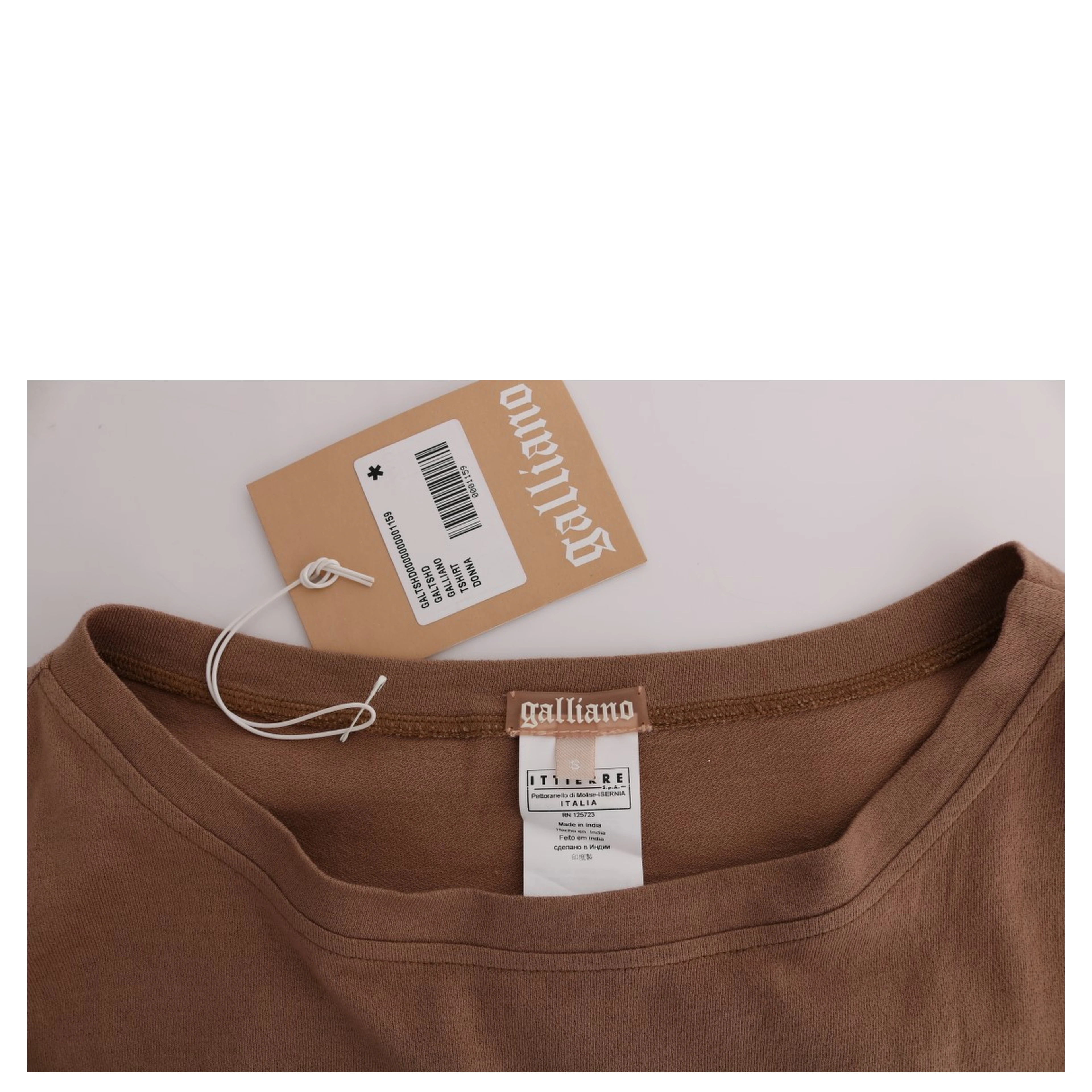 Brown Cotton Studded Sweater