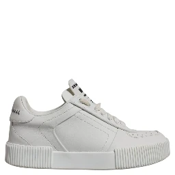 White Miami Leather Low Top Sneakers Shoes