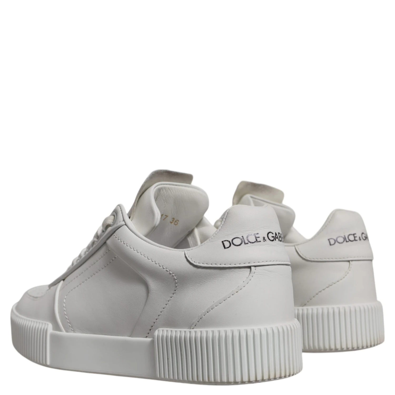 White Miami Leather Low Top Sneakers Shoes