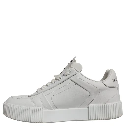 White Miami Leather Low Top Sneakers Shoes