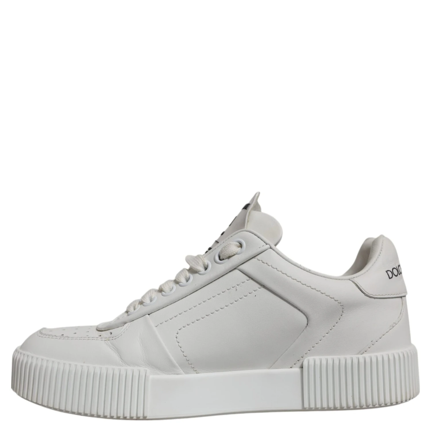 White Miami Leather Low Top Sneakers Shoes