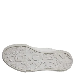 White Miami Leather Low Top Sneakers Shoes