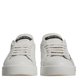 White Blue Logo Portofino Sneakers Shoes
