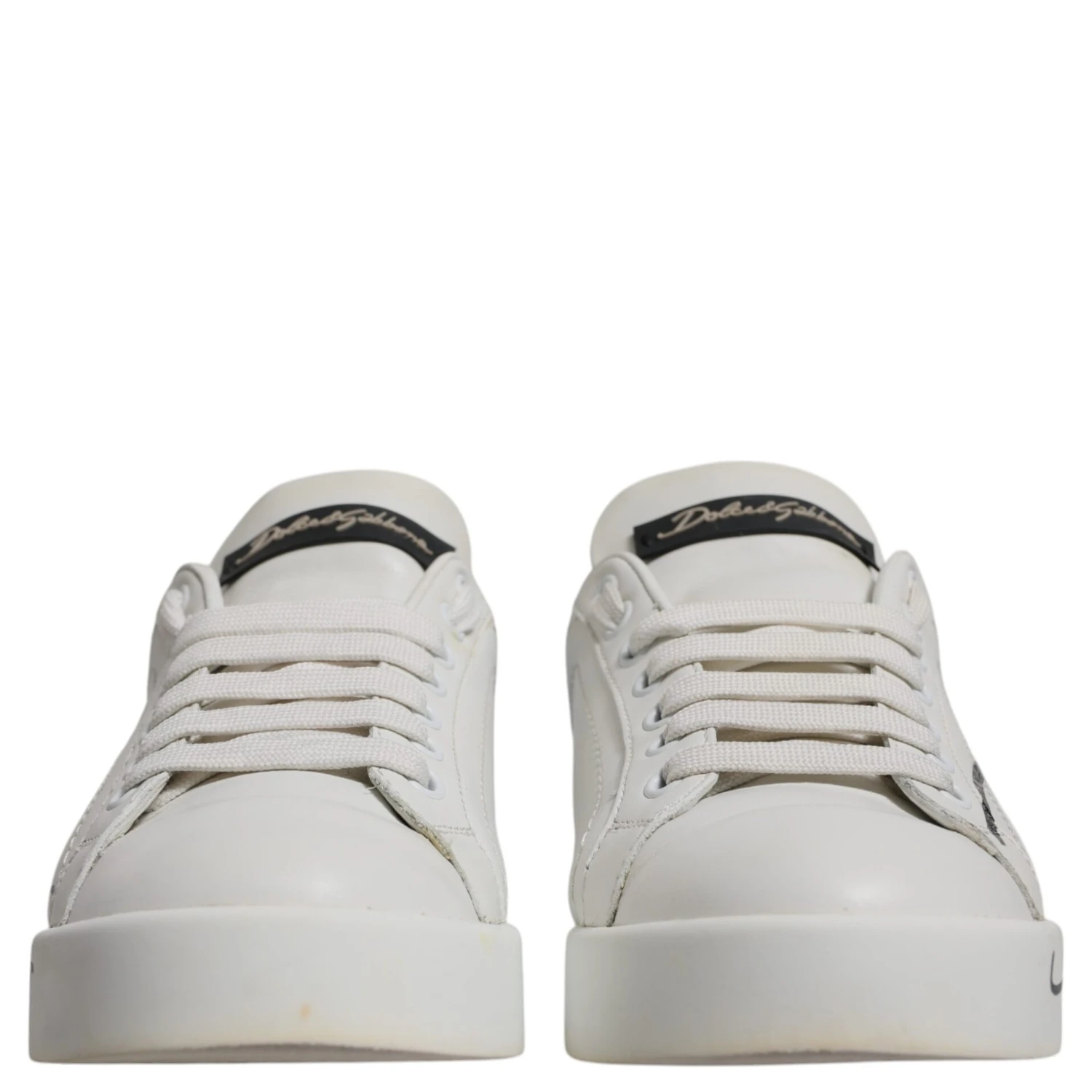 White Blue Logo Portofino Sneakers Shoes