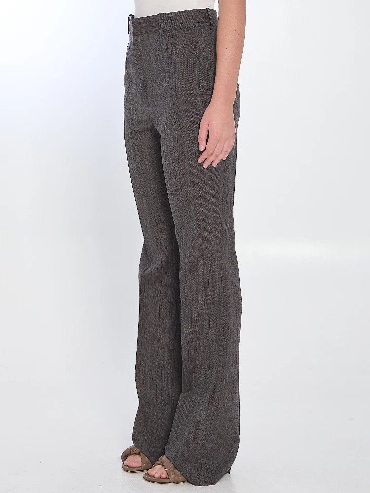 Wool trousers with thin stripes alternative