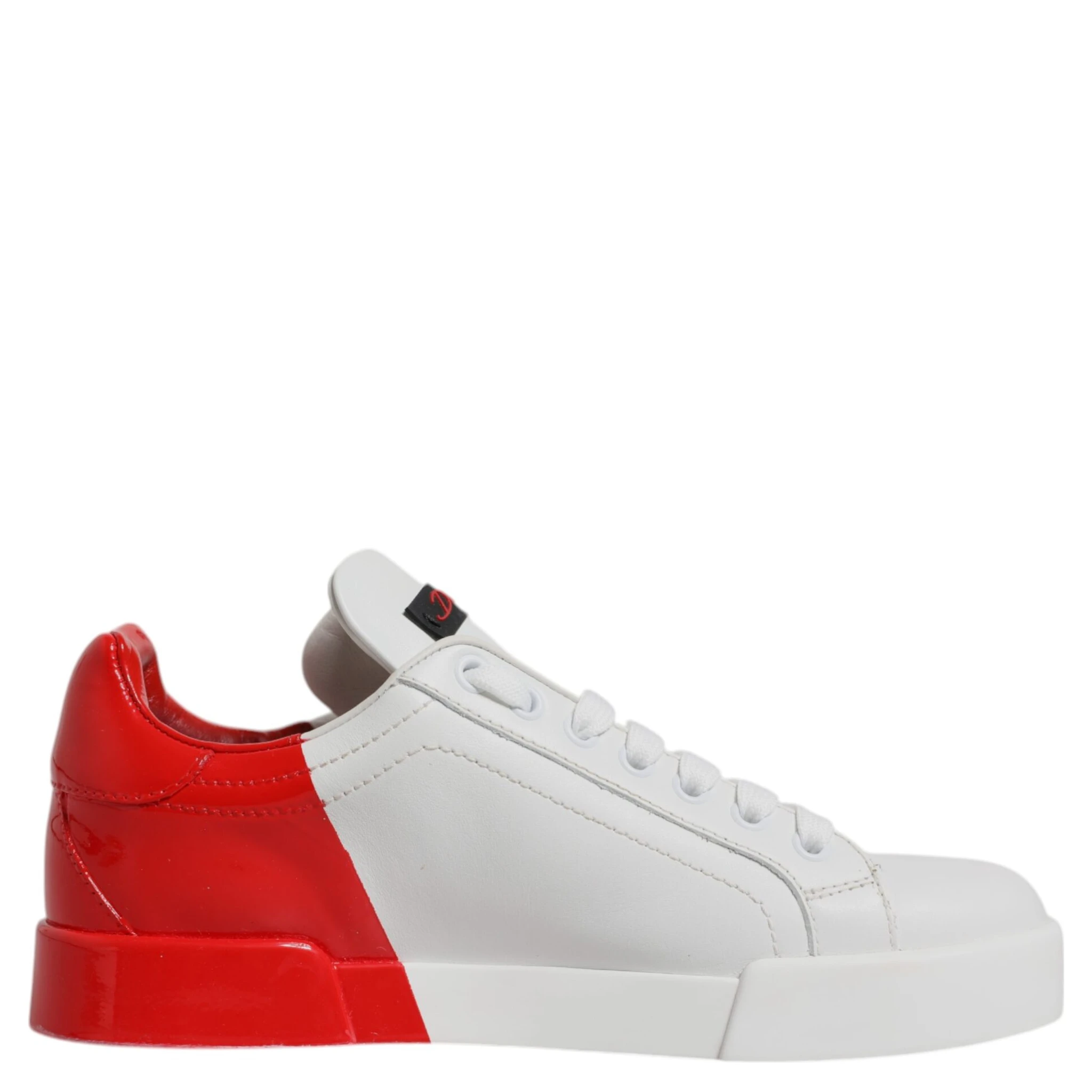 White Red Logo Portofino Sneakers Shoes