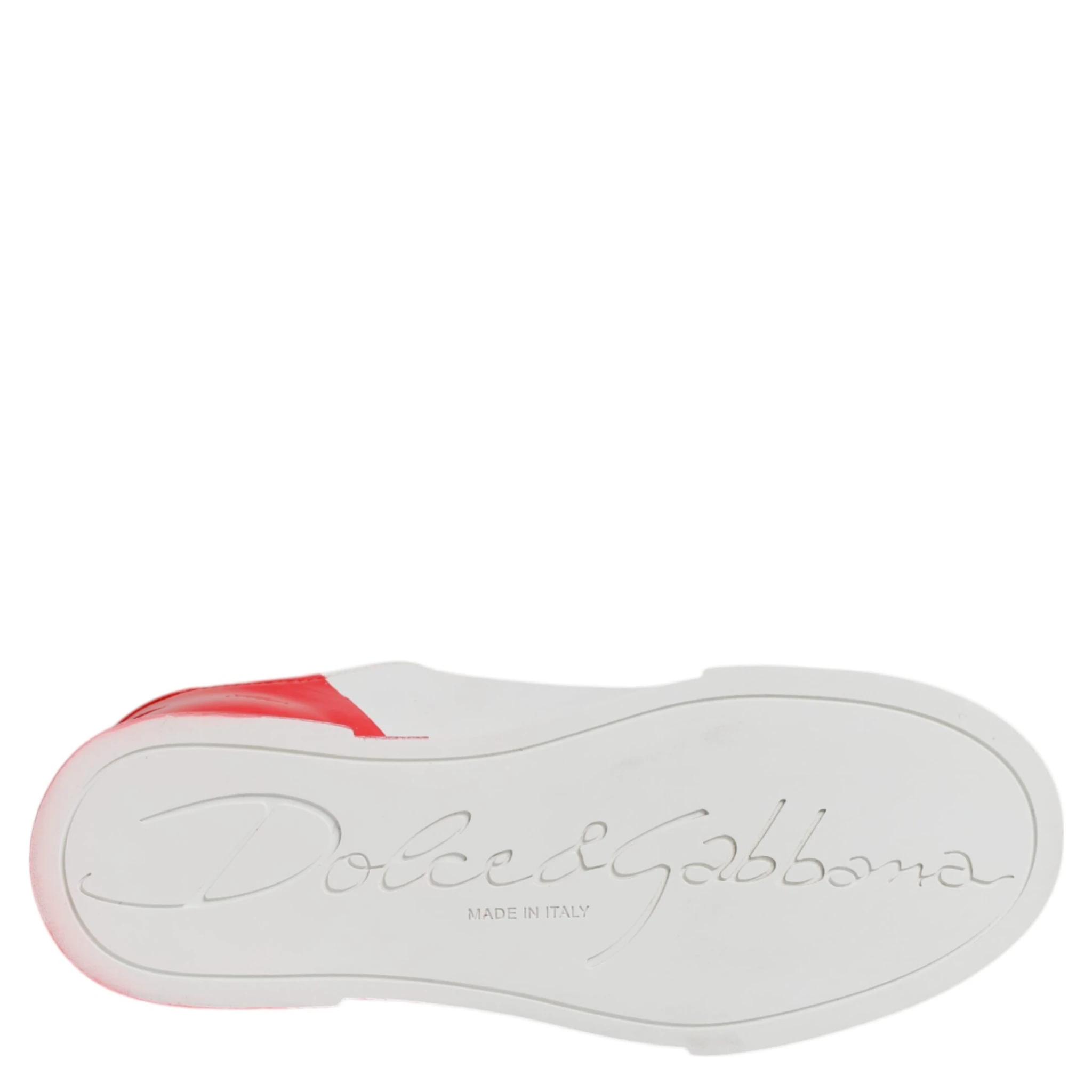 White Red Logo Portofino Sneakers Shoes
