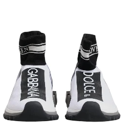 White Black Sorrento Socks Sneakers Shoes