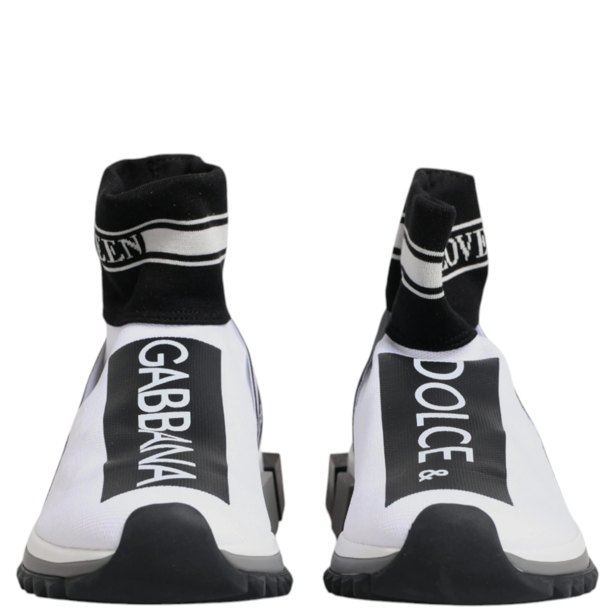 White Black Sorrento Socks Sneakers Shoes