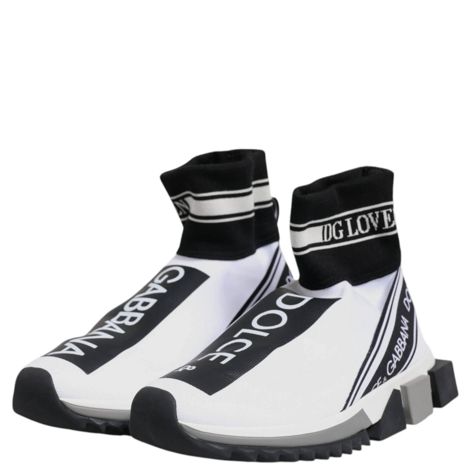White Black Sorrento Socks Sneakers Shoes