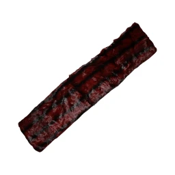 Black Red Stripe Fur Shawl Neck Wrap Scarf