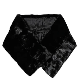 Black Fur Shawl Neck Wrap Cover Collar Scarf