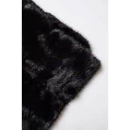 Black Fur Shawl Neck Wrap Cover Collar Scarf