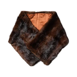 Black Brown Stripe Fur Shawl Wrap Scarf