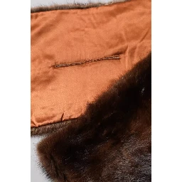 Black Brown Stripe Fur Shawl Wrap Scarf