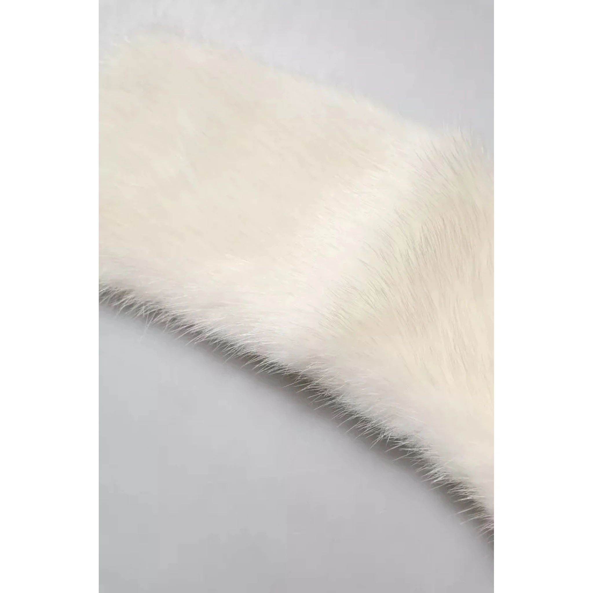 White Mink Fur Collar Women Neck Wrap Scarf