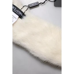 White Mink Fur Collar Women Neck Wrap Scarf