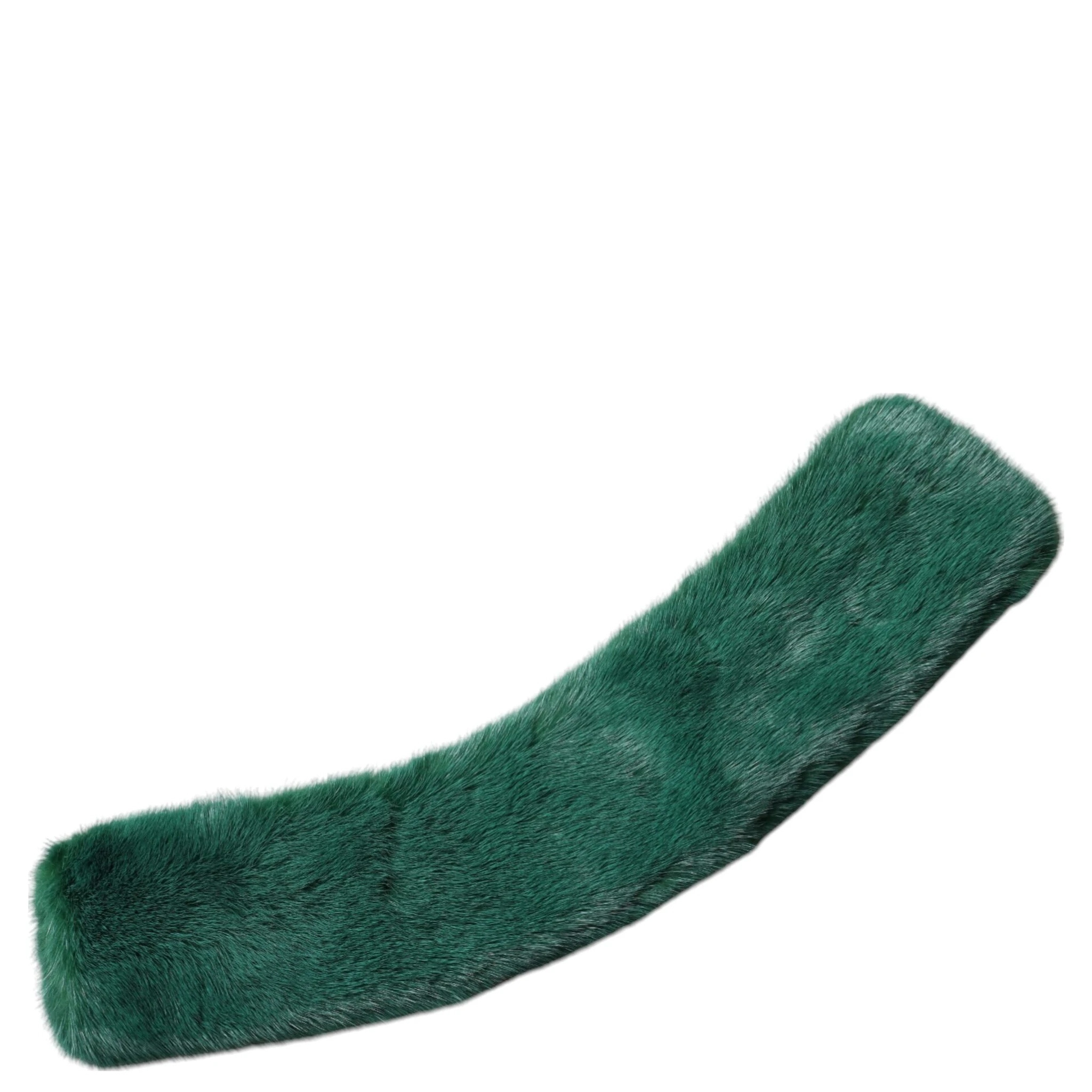 Green Mink Fur Collar Women Neck Wrap Scarf