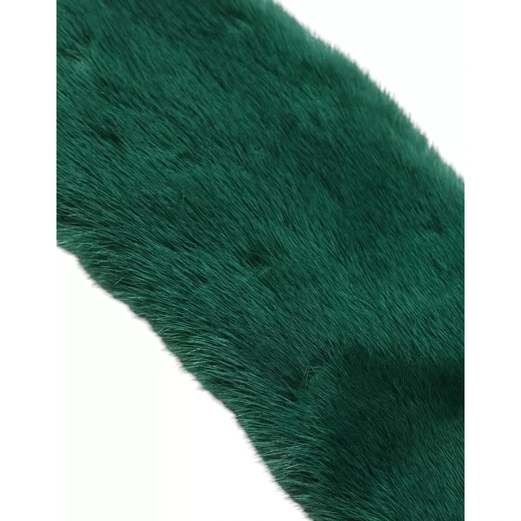 Green Mink Fur Collar Women Neck Wrap Scarf
