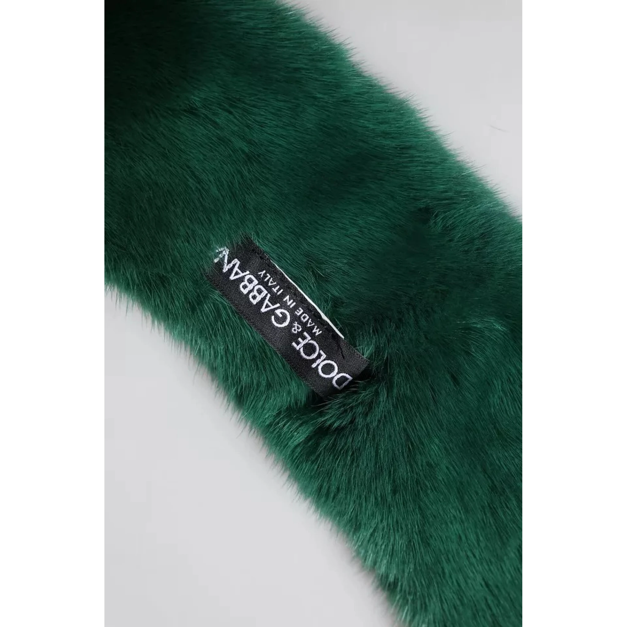 Green Mink Fur Collar Women Neck Wrap Scarf