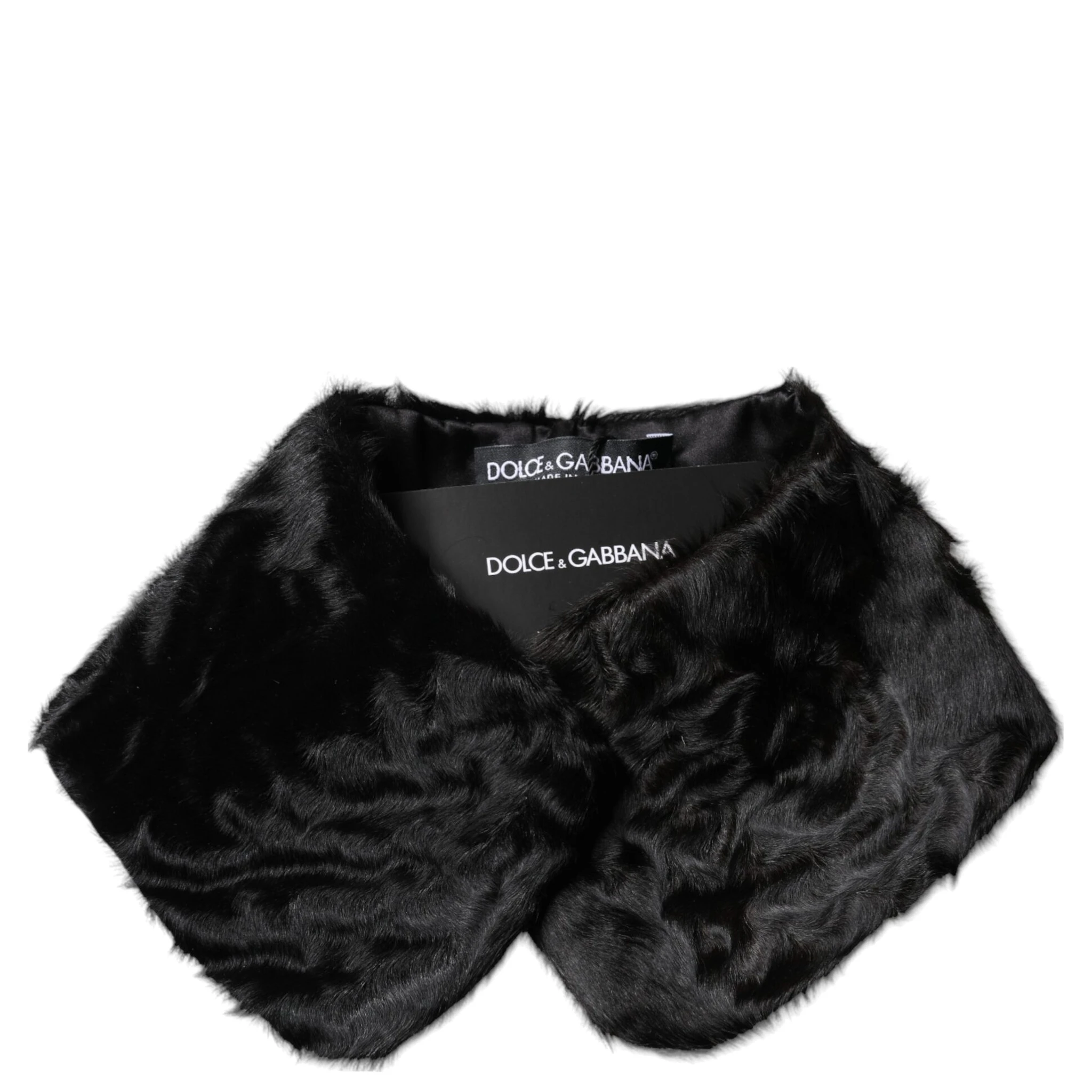 Black Lamb Fur Collar Women Neck Wrap Scarf