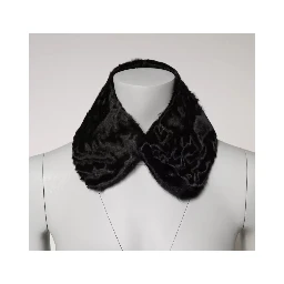 Black Lamb Fur Collar Women Neck Wrap Scarf