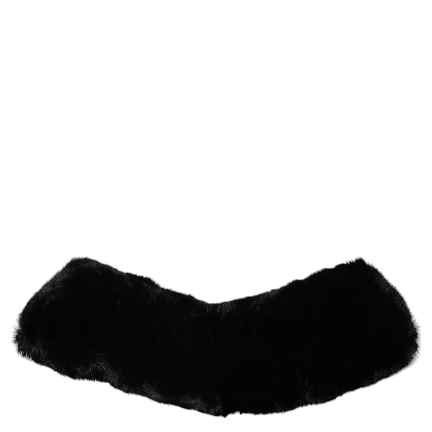 Black Lamb Fur Collar Women Neck Wrap Scarf