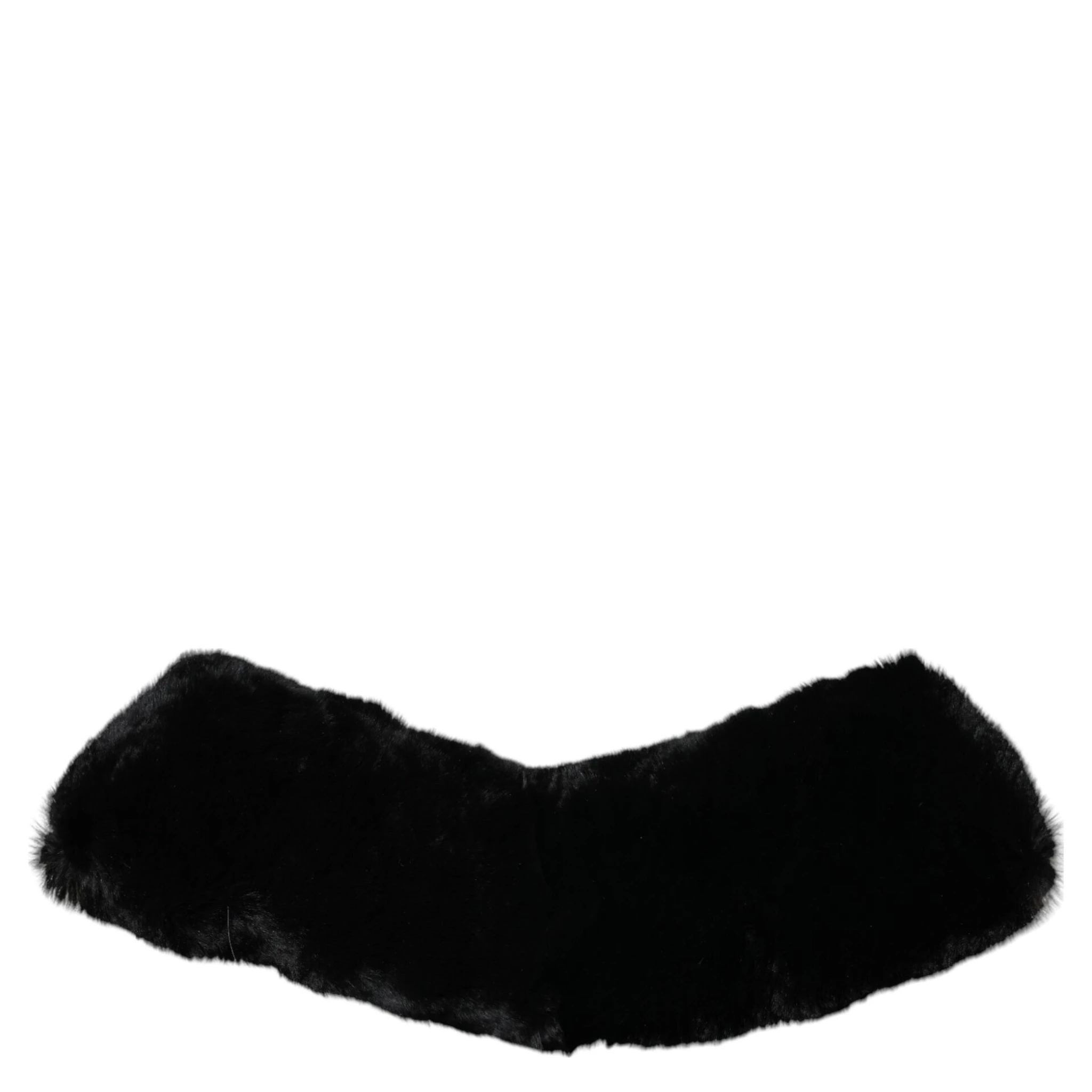 Black Lamb Fur Collar Women Neck Wrap Scarf