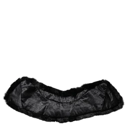 Black Lamb Fur Collar Women Neck Wrap Scarf