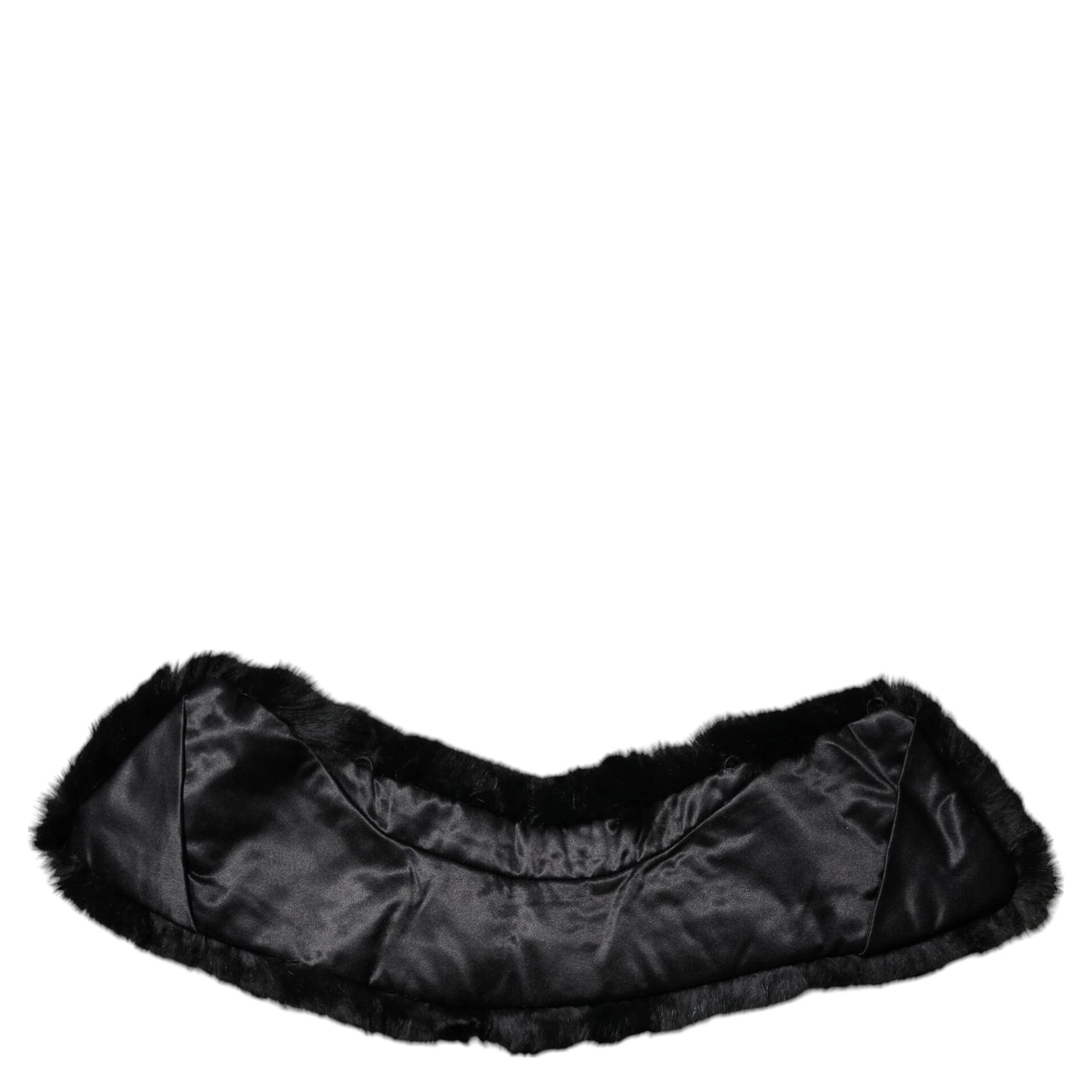 Black Lamb Fur Collar Women Neck Wrap Scarf