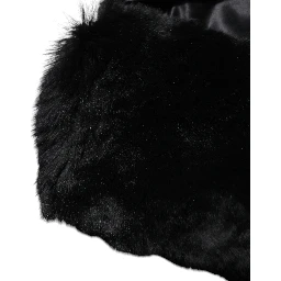 Black Lamb Fur Collar Women Neck Wrap Scarf
