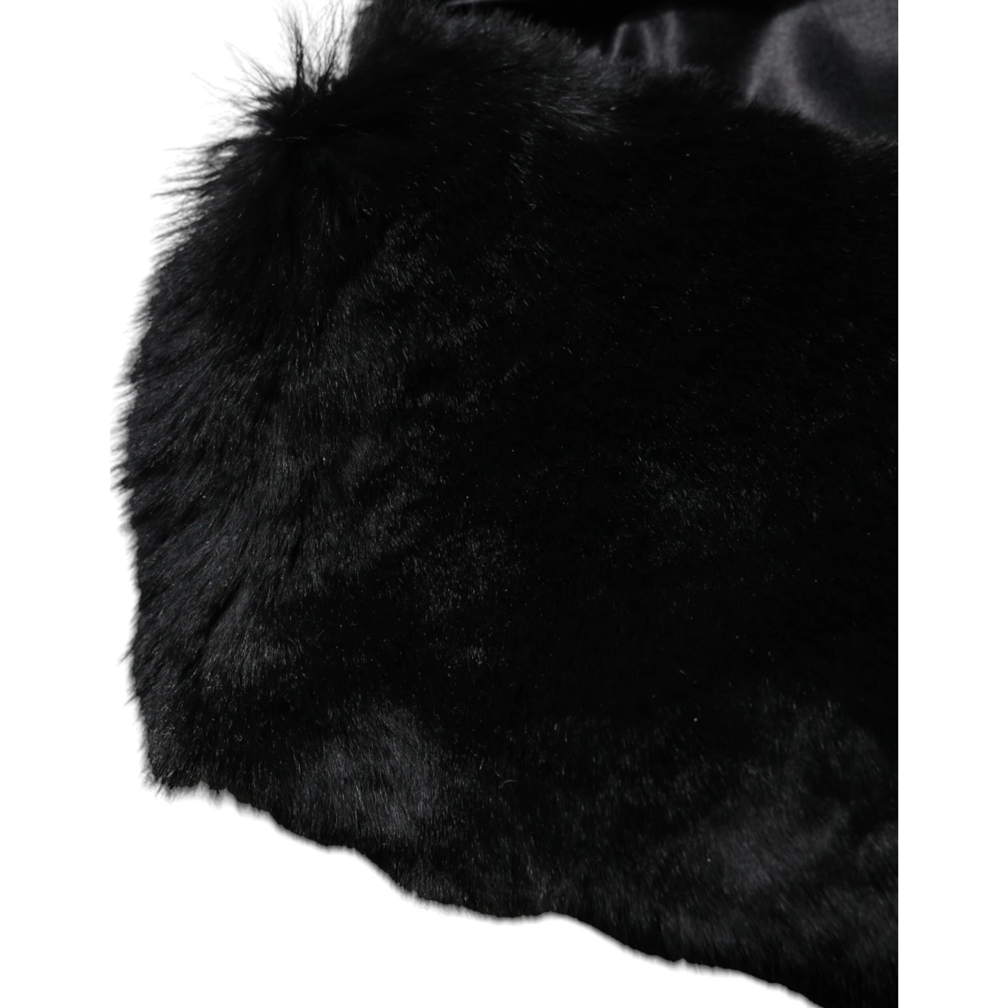 Black Lamb Fur Collar Women Neck Wrap Scarf