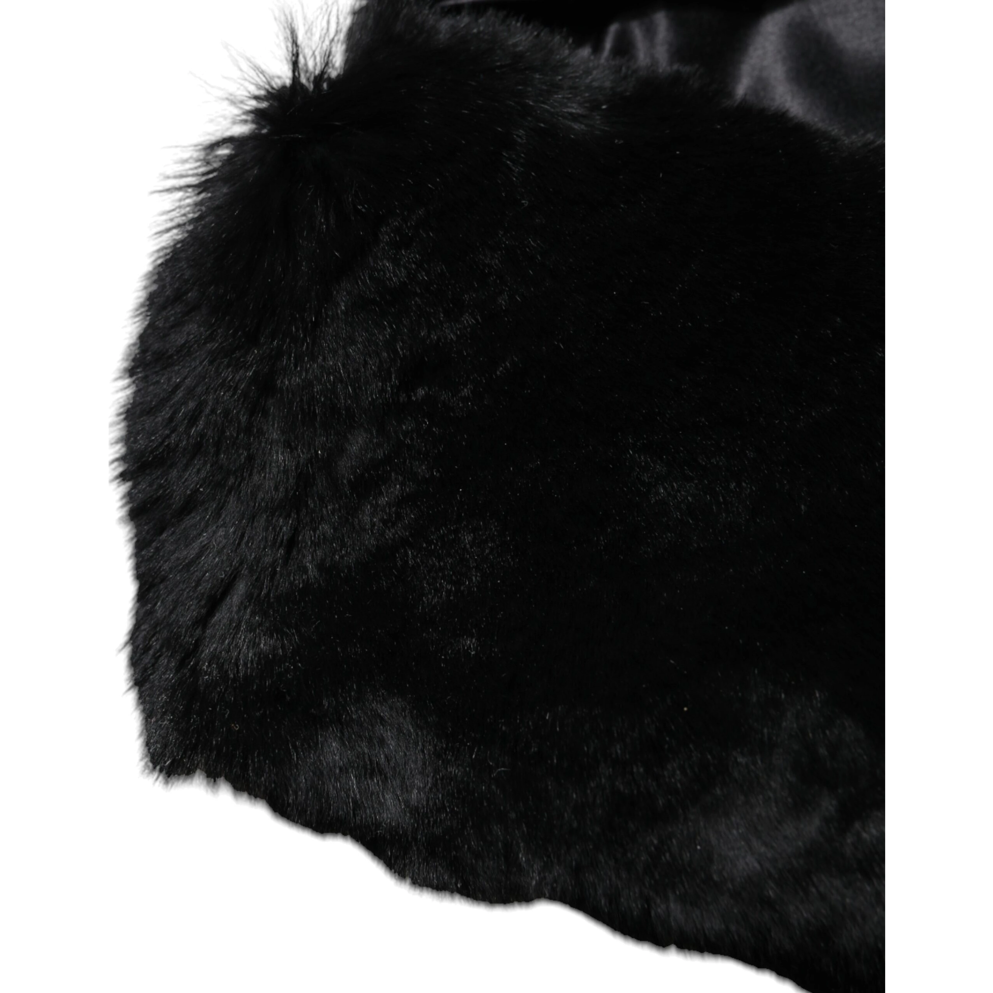 Black Lamb Fur Collar Women Neck Wrap Scarf
