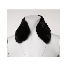 Black Lamb Fur Collar Women Neck Wrap Scarf