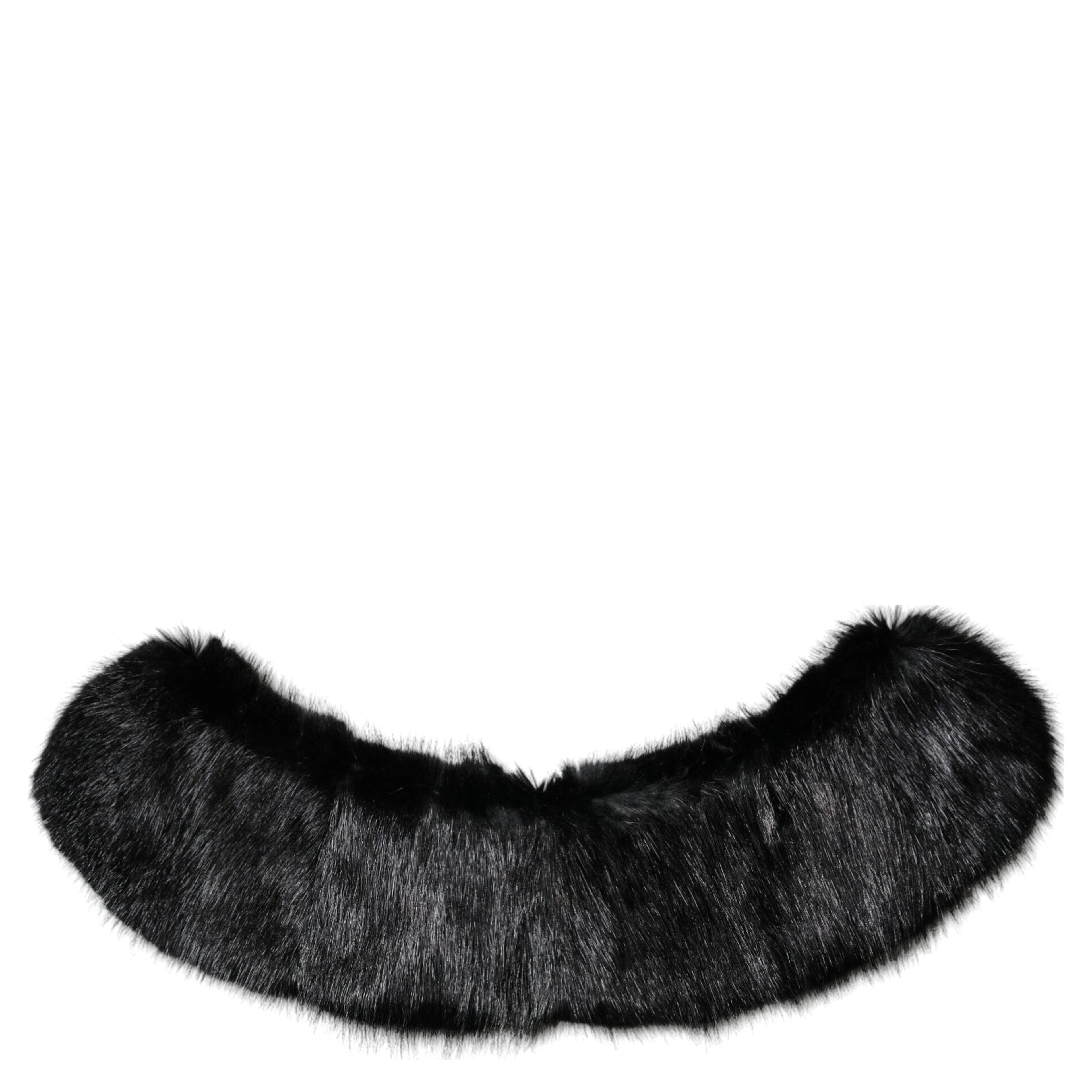 Black Fur Shawl Neck Wrap Cover Collar Scarf