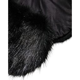 Black Fur Shawl Neck Wrap Cover Collar Scarf