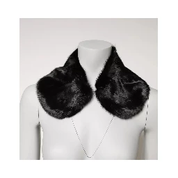 Black Fur Shawl Neck Wrap Cover Collar Scarf