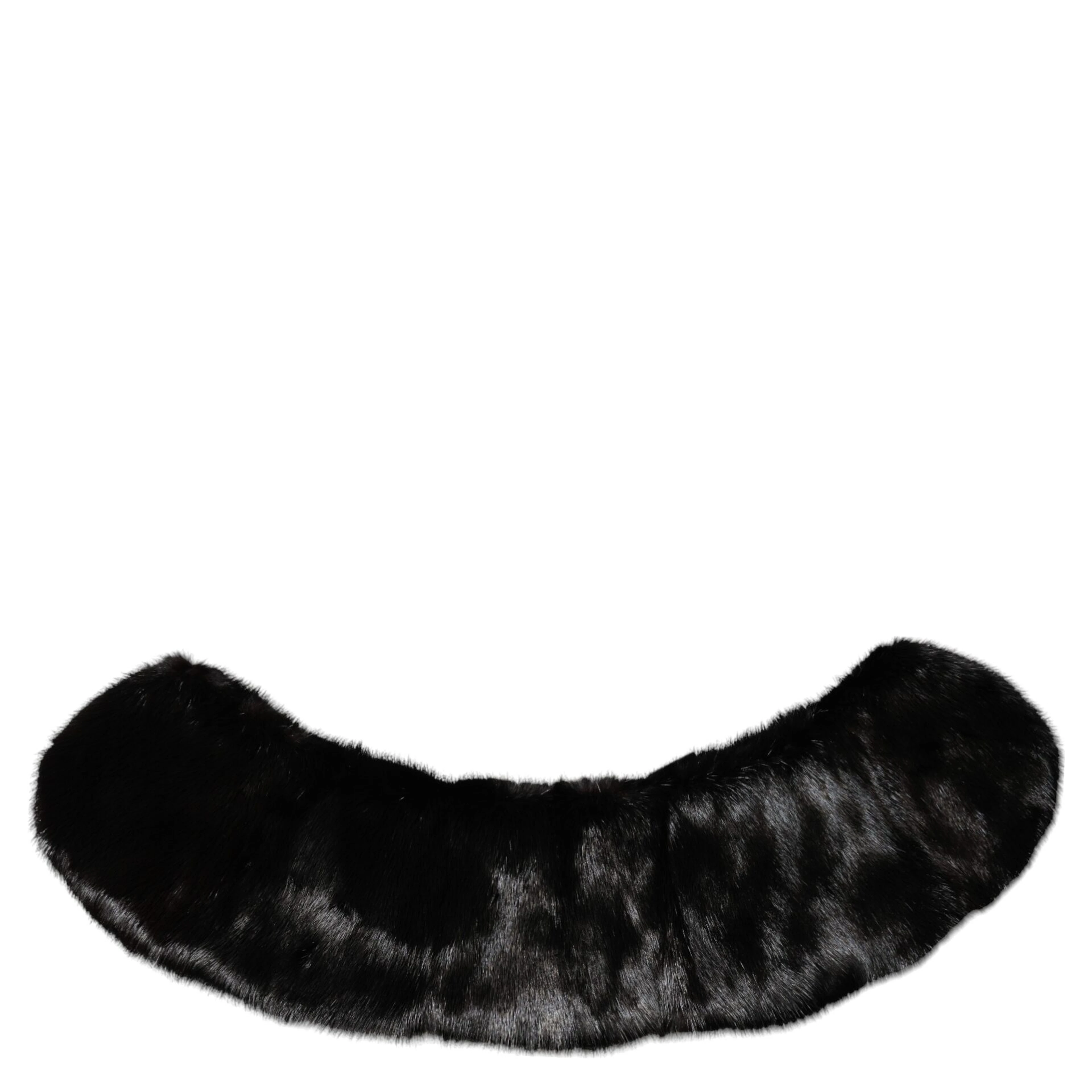Black Fur Shawl Neck Wrap Cover Collar Scarf