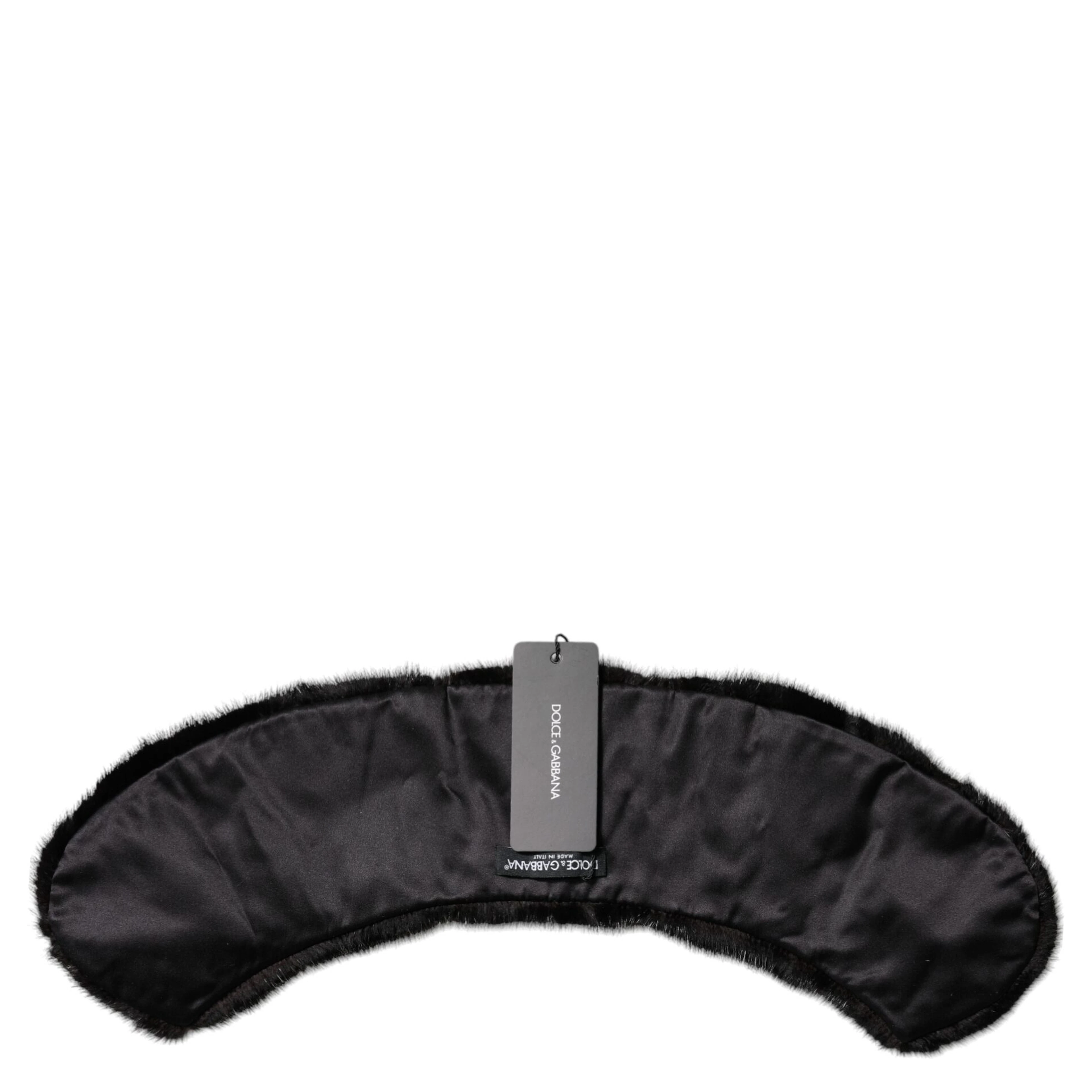 Black Fur Shawl Neck Wrap Cover Collar Scarf