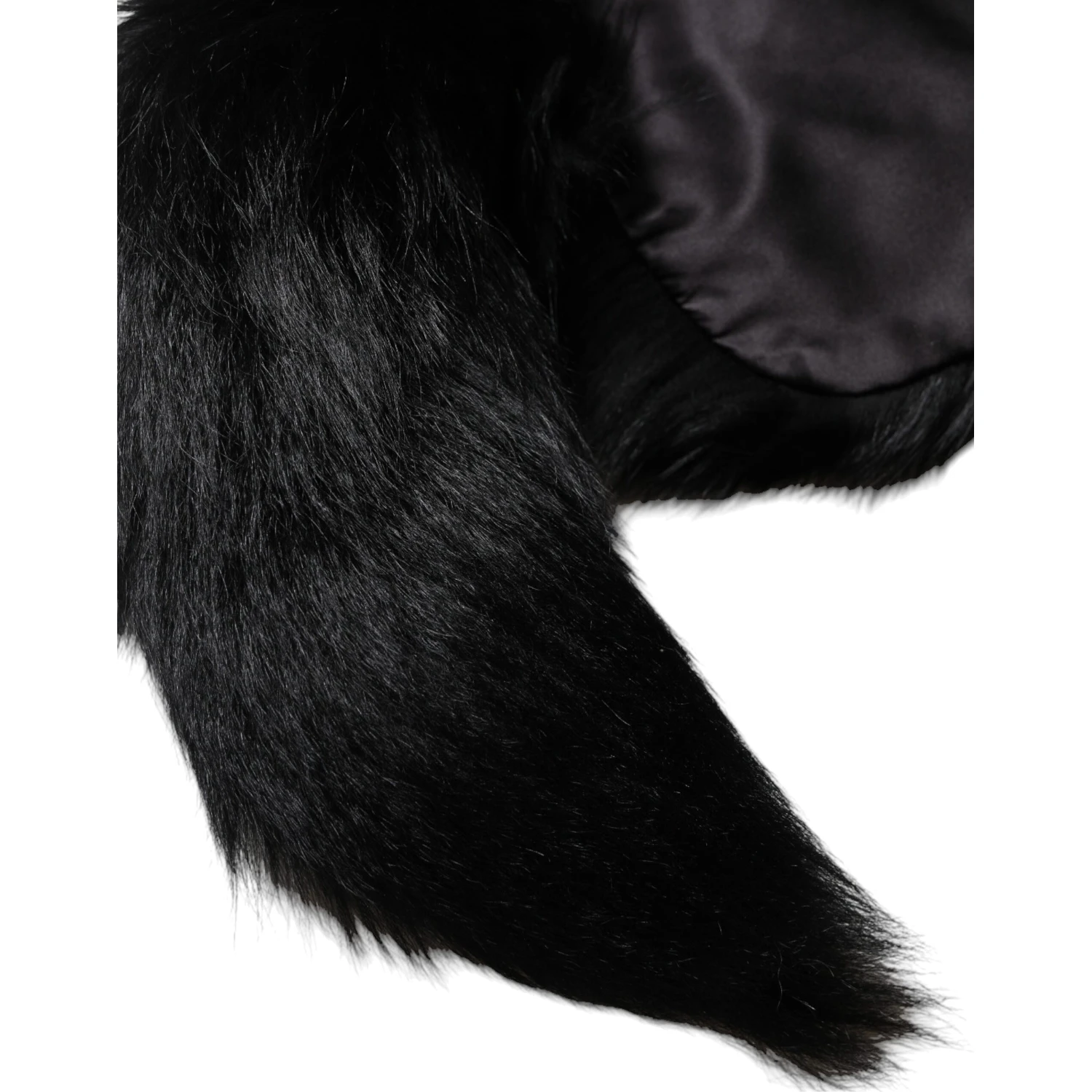 Black Fox Fur Neck Wrap Warmer Winter Scarf