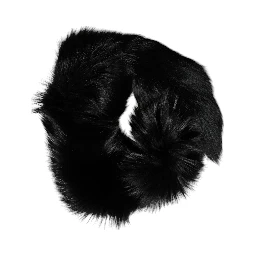 Black Fox Fur Neck Wrap Warmer Winter Scarf