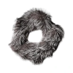 Gray Fox Fur Neck Wrap Warmer Winter Scarf
