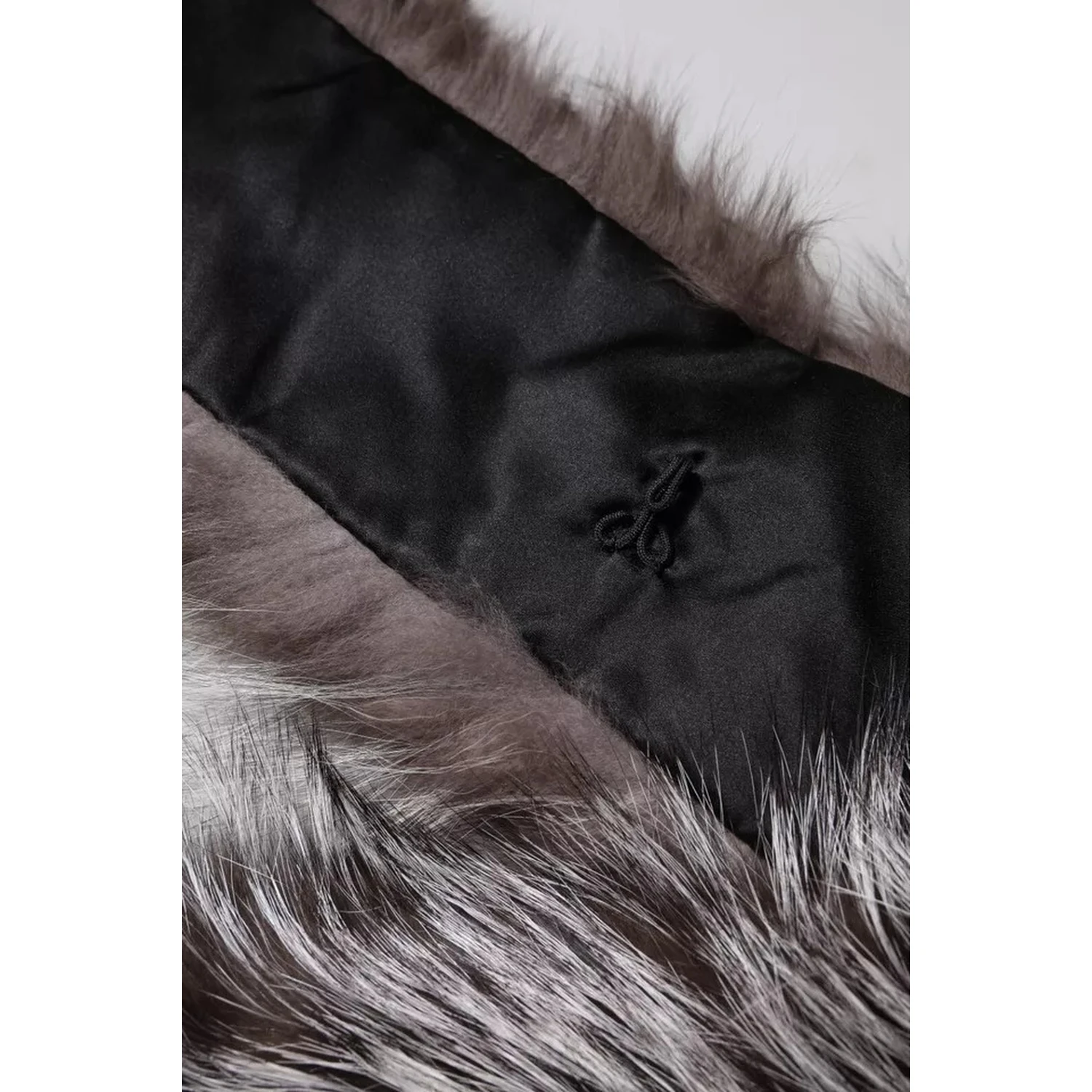 Gray Fox Fur Neck Wrap Warmer Winter Scarf