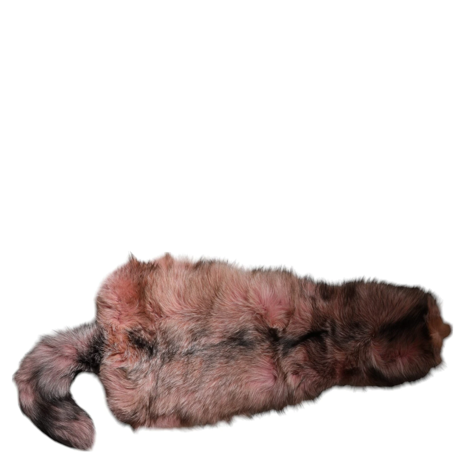 Pink Frost Fox Fur Neck Warmer Winter Scarf