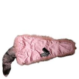 Pink Frost Fox Fur Neck Warmer Winter Scarf