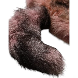 Pink Frost Fox Fur Neck Warmer Winter Scarf