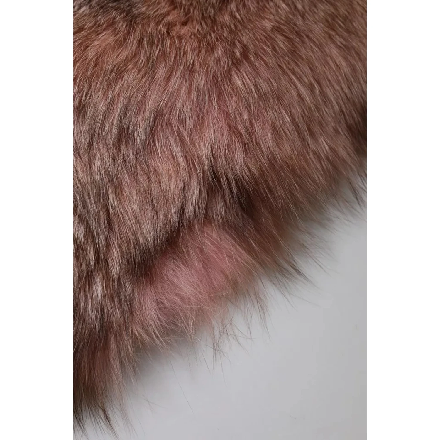 Pink Frost Fox Fur Neck Warmer Winter Scarf