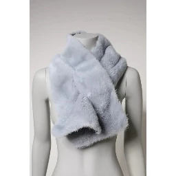 Powder Blue Mink Fur Neck Warmer Scarf
