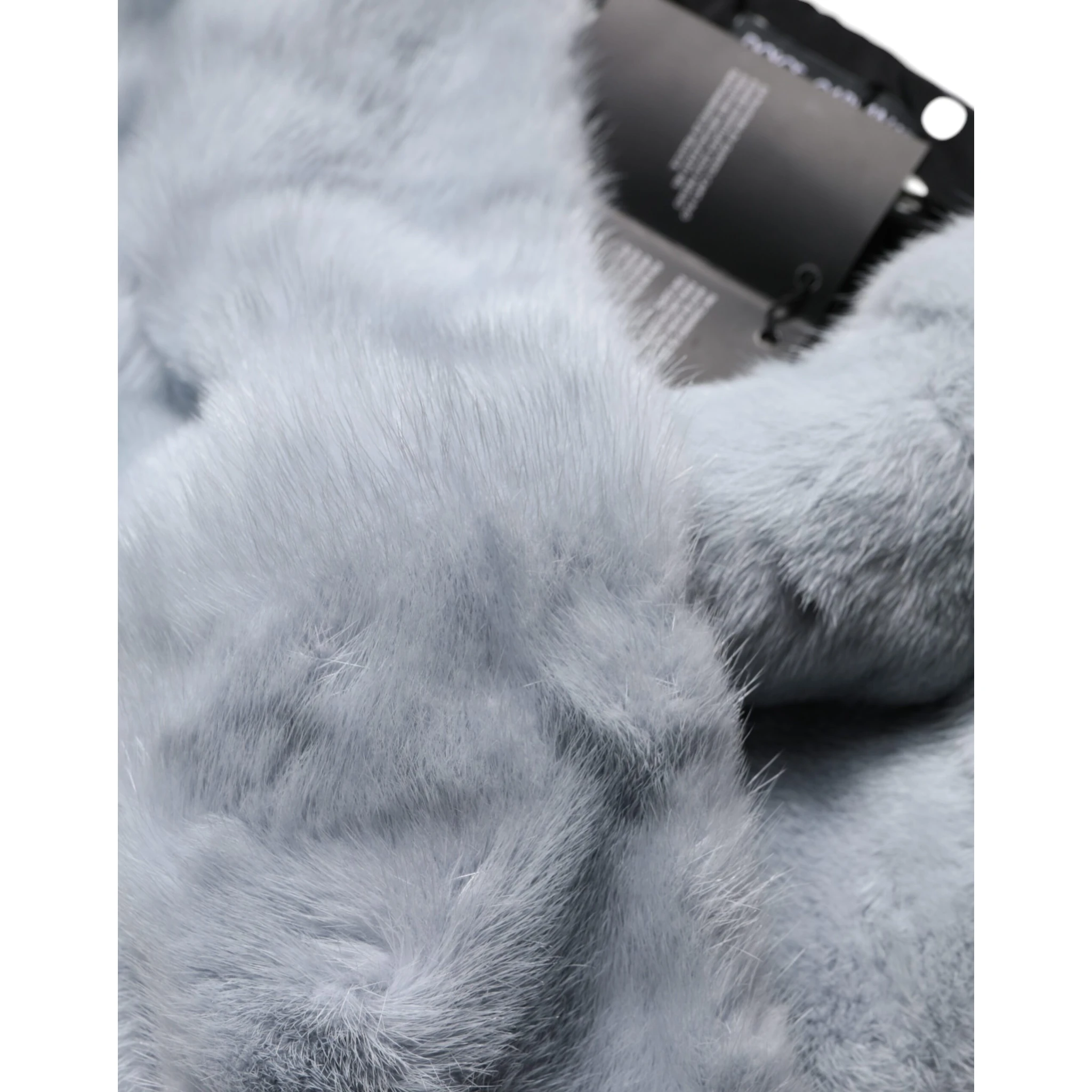 Powder Blue Mink Fur Neck Warmer Scarf