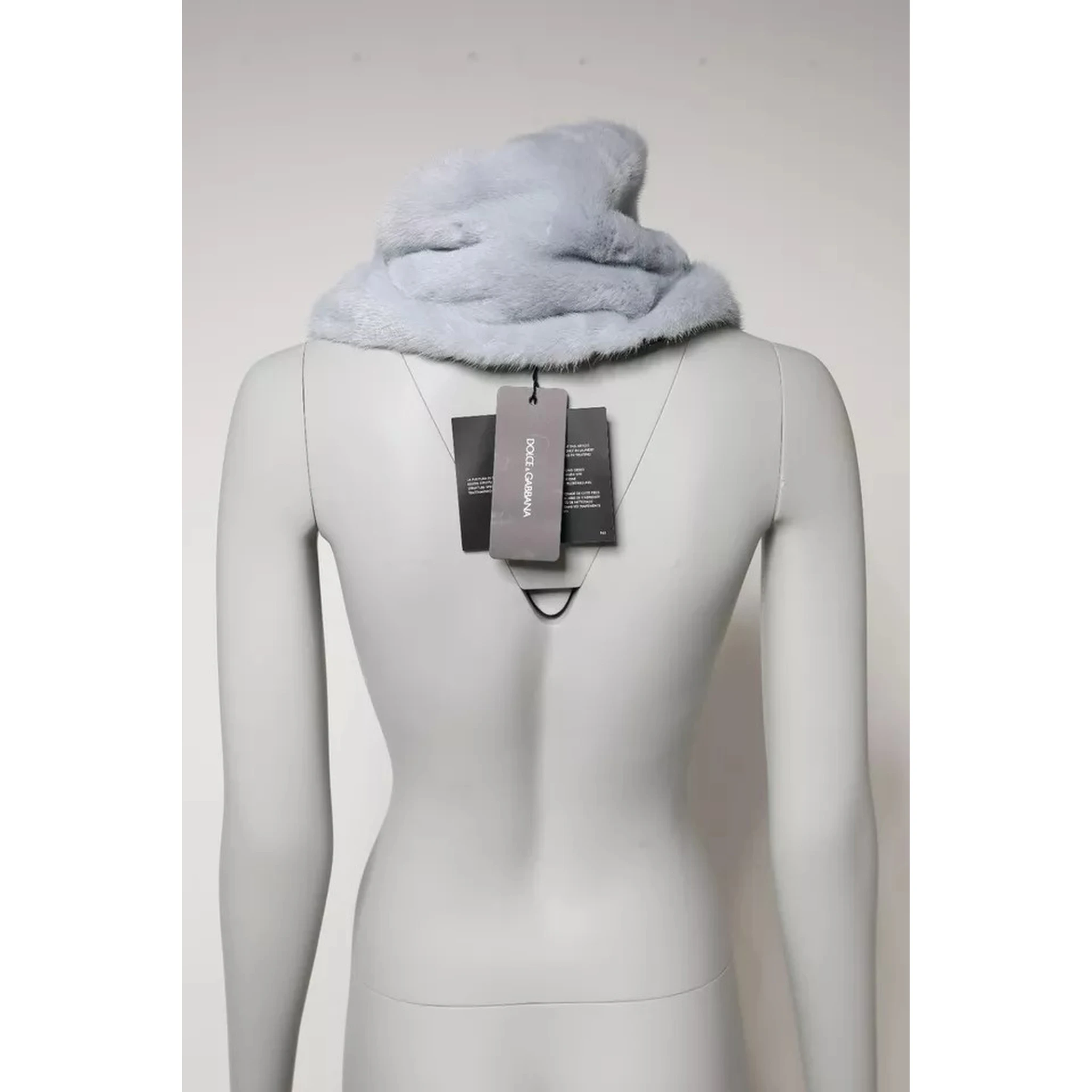 Powder Blue Mink Fur Neck Warmer Scarf